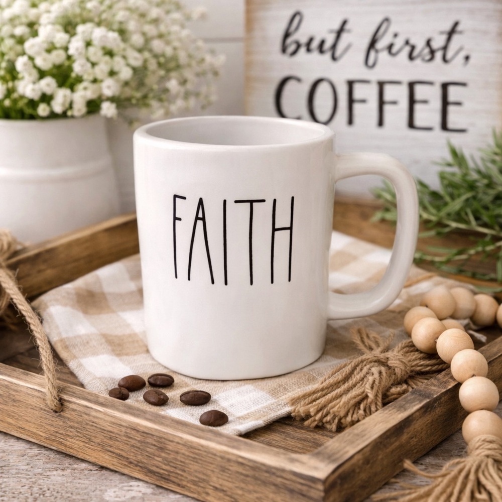 Rae Dunn Faith‎ Ceramic Coffee Mug